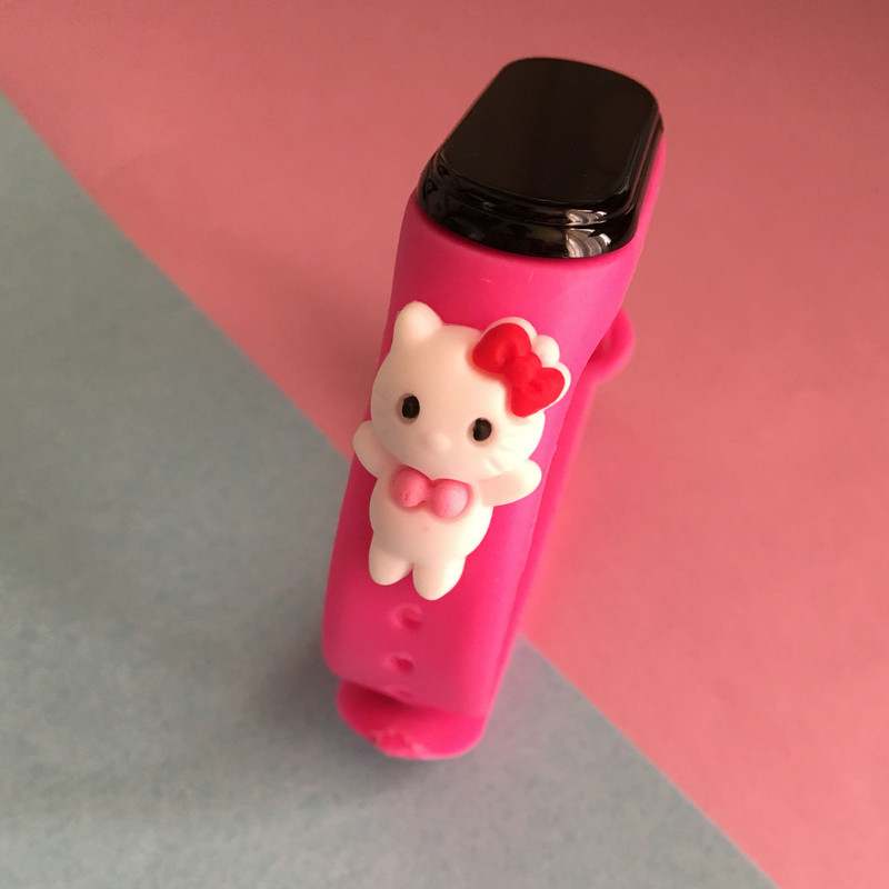 ساعت مچی دیجیتال بچگانه مدل ضد آب لمسی طرح کیتی پاپیونی کد W K P