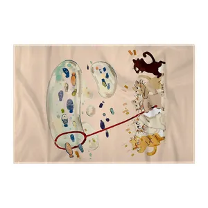 کاغذ کادو ترمه طراحان ایده مدل گربه‌های ماهیگیر کد strm0790