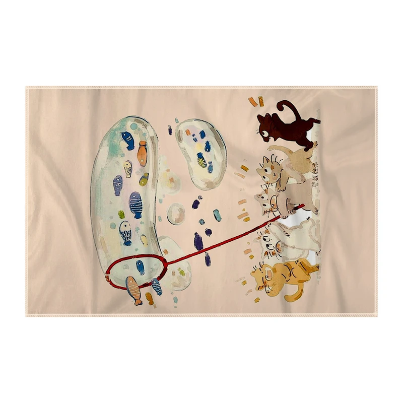 کاغذ کادو ترمه طراحان ایده مدل گربه‌های ماهیگیر کد strm0790