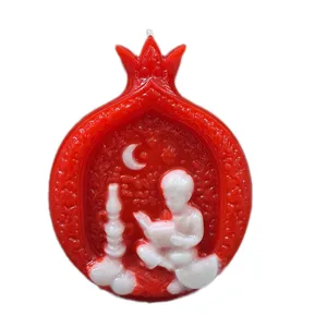 شمع دستساز مدل انار طرح شب یلدا