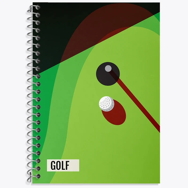 دفتر زبان 50 برگ خندالو مدل سه خط طرح گلف کد N794