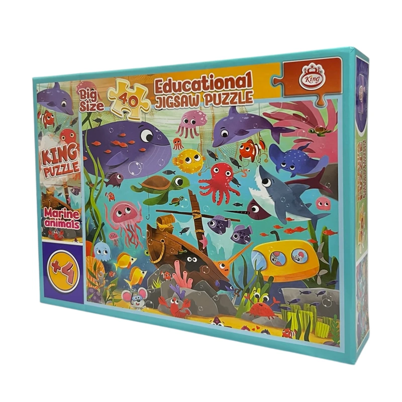 پازل 40 تکه کینگ مدل حیوانات دریایی مناسب برای 4 سال به بالا