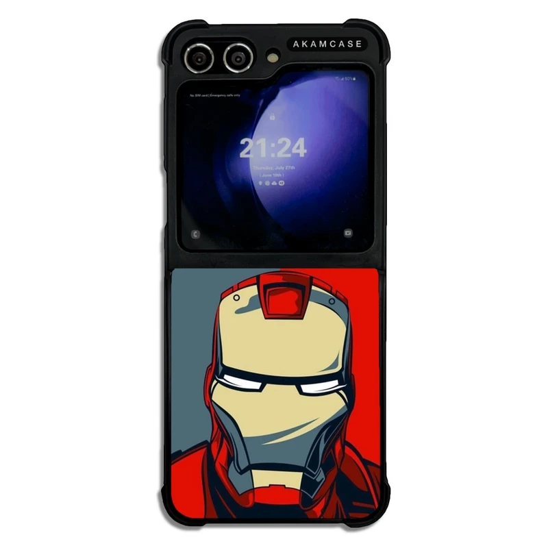 کاور آکام مدل AMC-WSGZFLIP5-IRON MAN6 مناسب برای گوشی موبایل سامسونگ Galaxy Z Flip 5