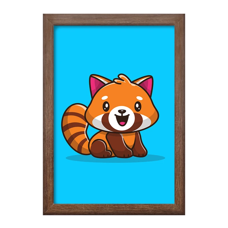 تابلو خندالو طرح حیوانات بامزه پاندای قرمز کد 29636