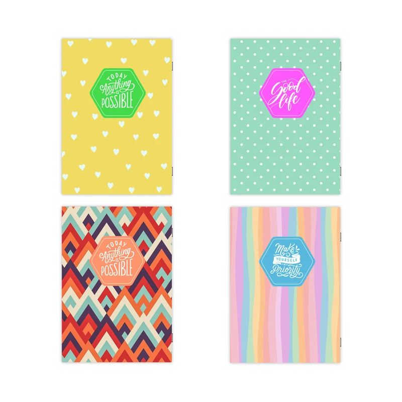 دفتر مشق 40 برگ آی چاپ مدل رنگارنگ کد 824all بسته 4 عددی