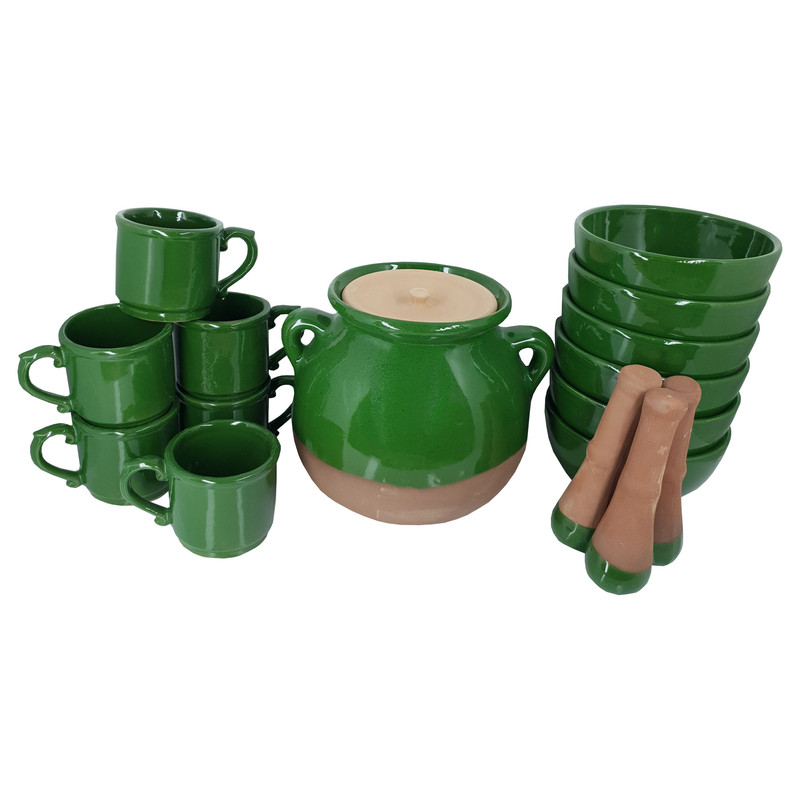 سرویس غذاخوری 16 پارچه سفالی مدل سنتی