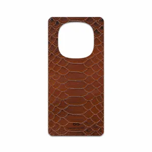 MAHOOT Brown-Snake-Leather Cover Sticker for Xiaomi Redmi Note 14 Pro 4G