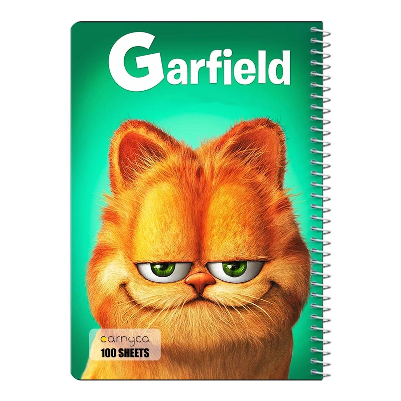 دفتر مشق 100 برگ سیمی کارنیکا طرح گارفیلد garfild کد 58749