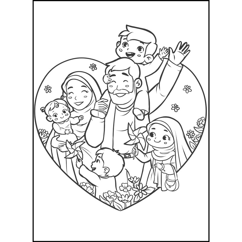 کاغذ رنگ آمیزی طرح خانواده شاد بسته 50 عددی