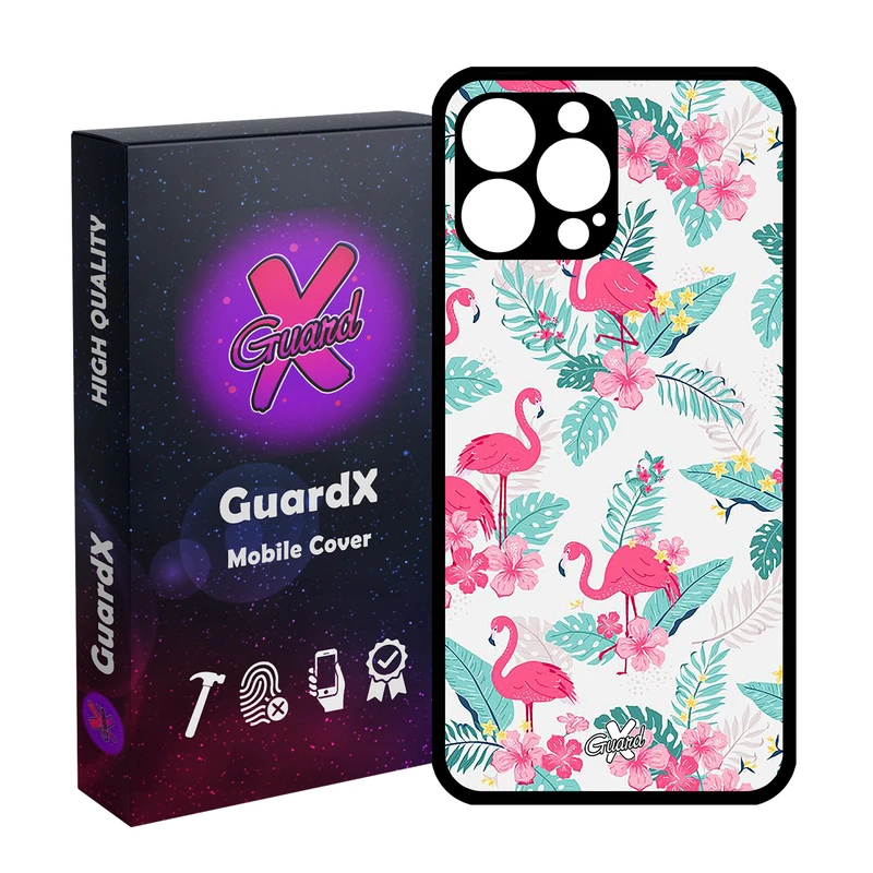 کاور گارد ایکس طرح فلامینگو مدل Glass10274 مناسب برای گوشی موبایل اپل iPhone 14 Pro Max