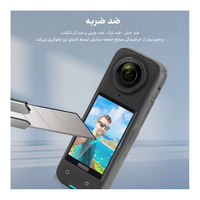 محافظ صفحه نمایش دوربین پلوز مدل PU976T مناسب برای دوربین Insta 360 X4