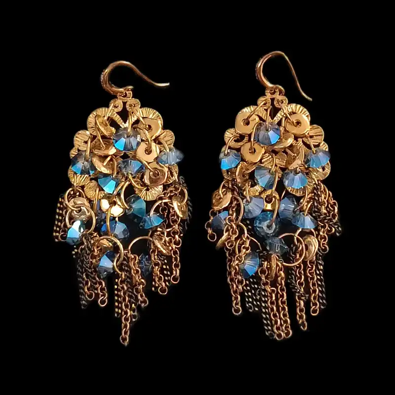 گوشواره زنانه مدل سنتی چینی نگین دار