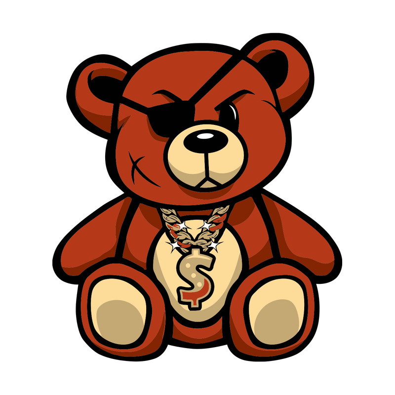 برچسب لپ تاپ پویا مارکت طرح خرس میلیونر کد 2222