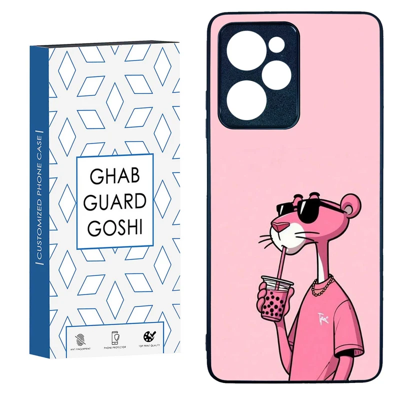 کاور قاب گارد گوشی طرح پلنگ صورتی کد TPU-213 مناسب برای گوشی موبایل شیائومی  POCO X5 PRO