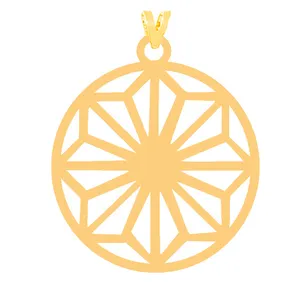 آویز گردنبند طلا 18 عیار زنانه کرابو مدل شکل هندسی کد Kr31610