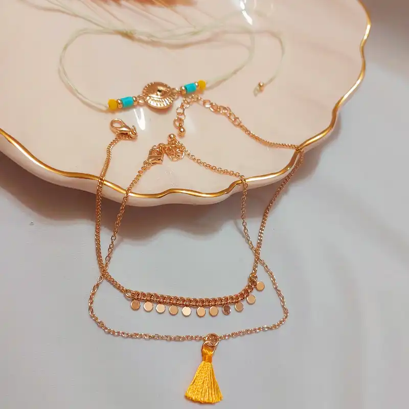 پابند زنانه مدل ریسمان مجموعه 3 عددی