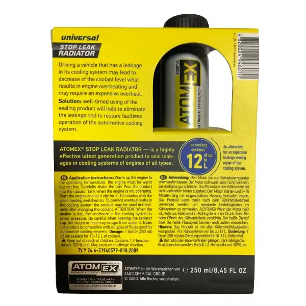 نشت گیر رادیاتور و سیستم خنک کننده اکسادو مدل Stop حجم 250 میلی لیتر