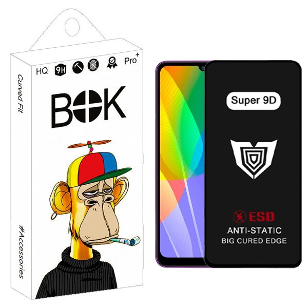 محافظ صفحه نمایش بوک مدل Super 9D Pro مناسب برای گوشی موبایل هوآوی y8p / Y6p / Sam f41