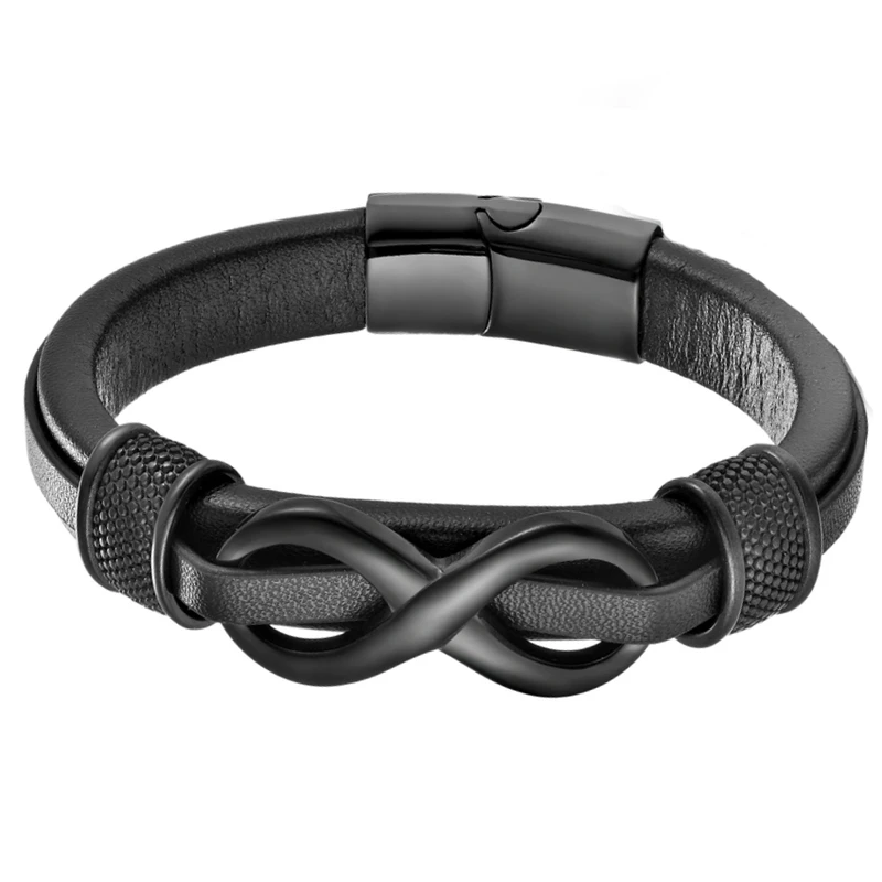 دستبند مردانه گالری گوهرسنگ مدل چرمی OT_397_B