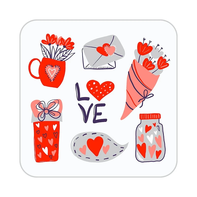 زیر لیوانی کاکتی طرح عاشقانه مدل mp38106