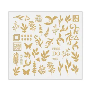 برچسب لنز ناخن مدل برگ کد 5