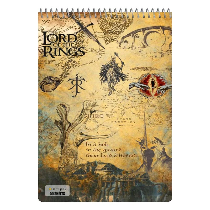 دفتر نقاشی 50 برگ سیمی کارنیکا طرح ارباب حلقه ها Lord of the Rings کد 20942