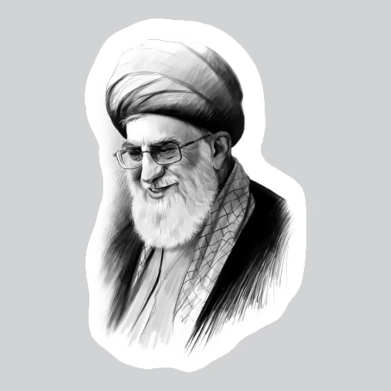 استیکر لپ تاپ پیکسل میکسل مدل آیت الله خامنه ای