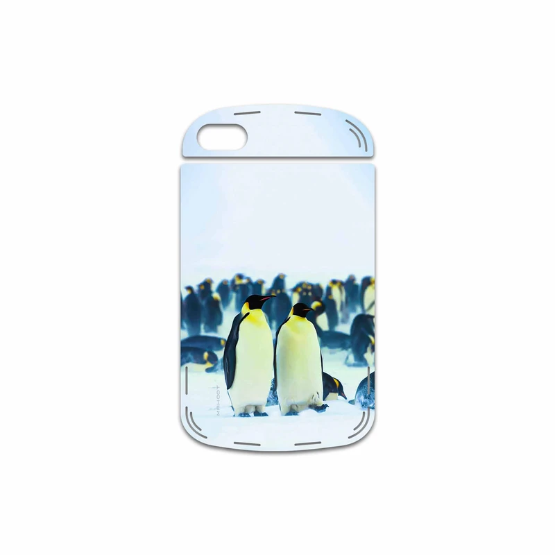 برچسب پوششی ماهوت مدل Penguin مناسب برای گوشی موبایل بلک بری Q10