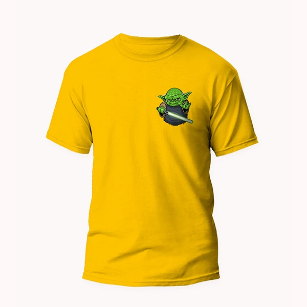 تی شرت آستین کوتاه مردانه مدل جیب بیبی یودا کد mo023