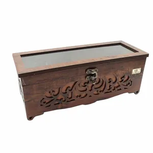 جعبه چای کیسه ای مدل رومیزی طرح سنتی کد 2 