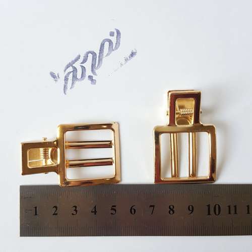 گیره مو زنانه نمدیکا طرح مربع کد GM02 بسته ۲ عددی