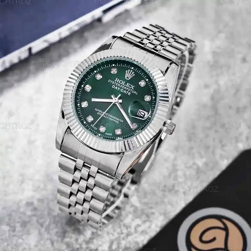 ست ساعت مچی عقربه ای زنانه و مردانه  مدل دیت جاست Snz