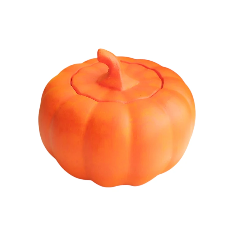 شمع دست‌ساز معطر مدل کدو با رایحه  قهوه زمان اتمام 7 ساعت