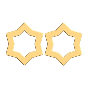 گوشواره طلا 18 عیار زنانه فرشته مدل هندسی WEL-000160