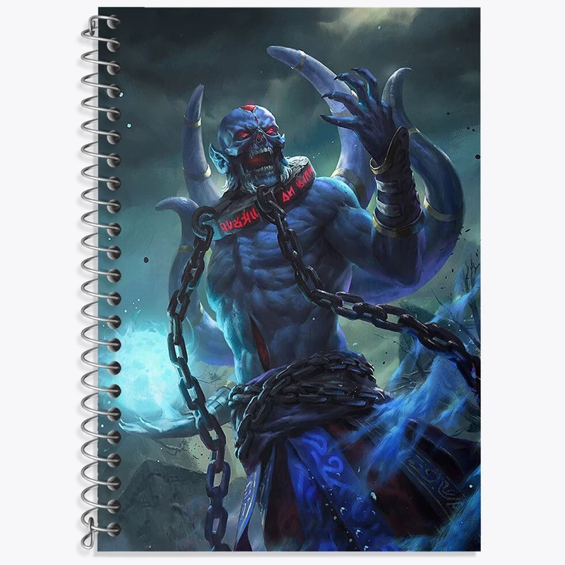 دفتر زبان 50 برگ خندالو مدل دو خط طرح بازی دوتا (Dota 2) کد 31460