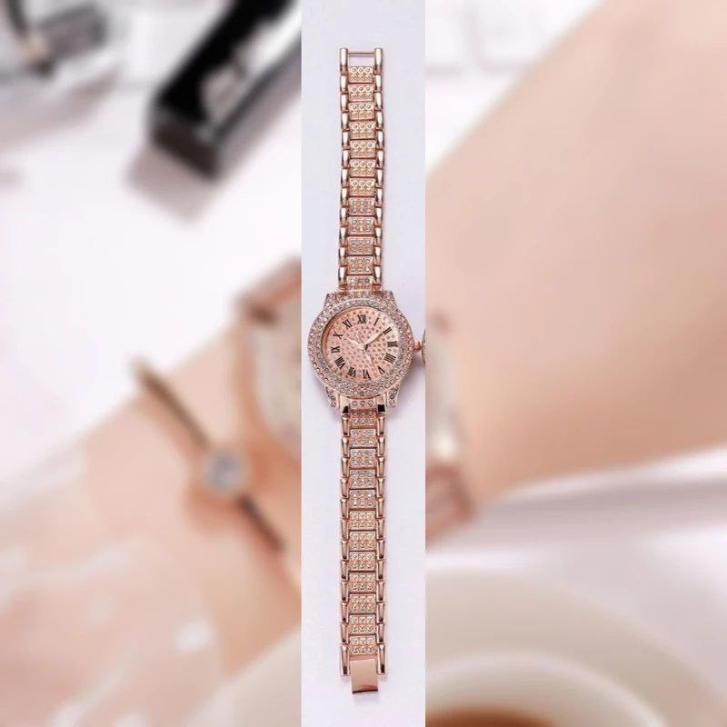 ساعت مچی عقربه ای زنانه مدل فول نگین R