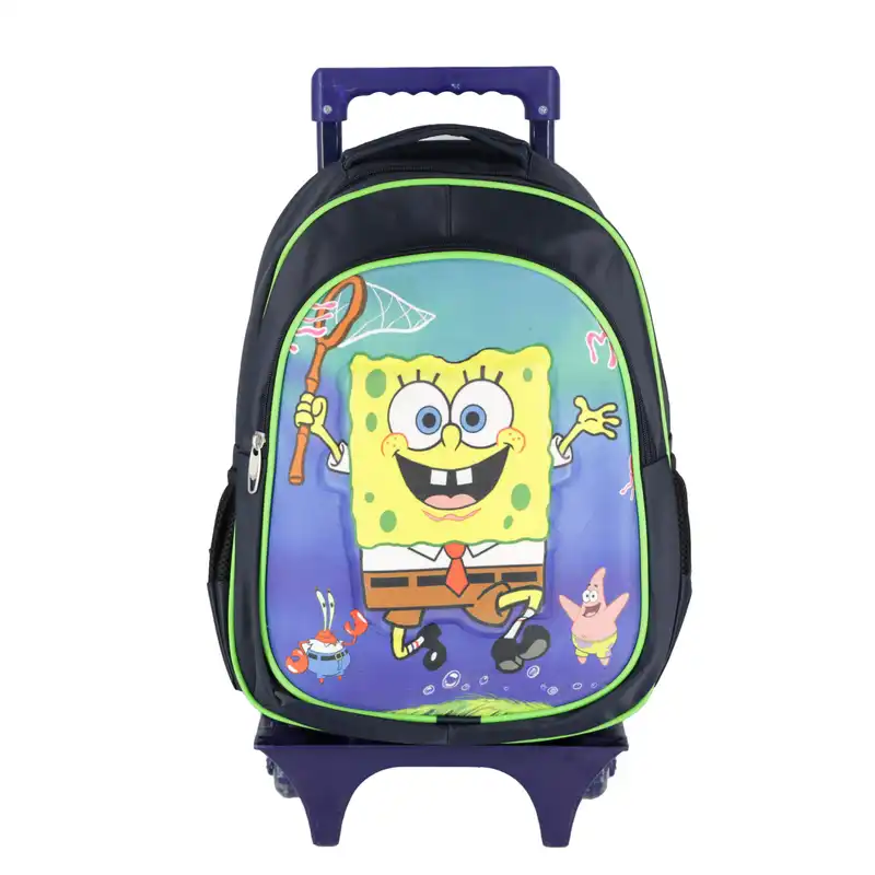 کوله پشتی چرخ دار طرح باب اسفنجی کد tt67hfd