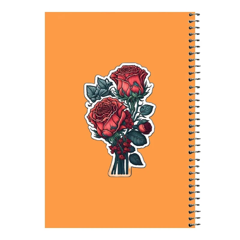 دفتر مشق 80 برگ اس جی مدل گل رز   