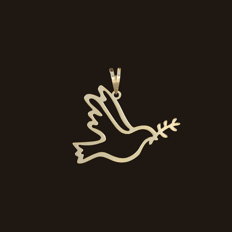 آویز گردنبند طلا 18 عیار زنانه نیکان گلد طرح پرنده