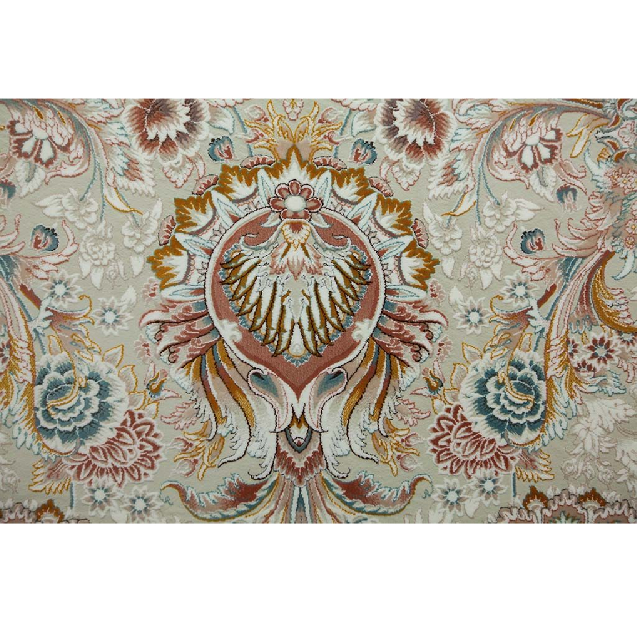 فرش ماشینی افرند کد 55010 زمینه کرم