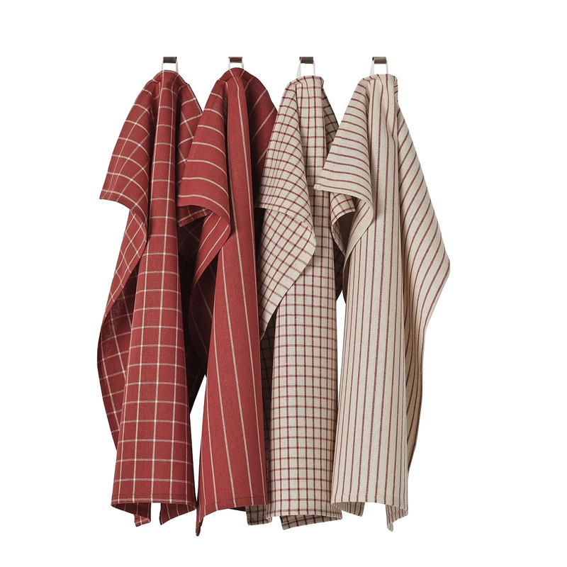 دستمال نظافت خانه و آشپزخانه پنبه‌ ایکیا مدل RINNIG بسته 4 عددی