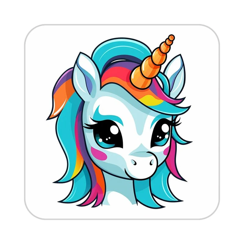 زیر لیوانی کاکتی طرح اسب تک شاخ و یونیکورن مدل mp29895