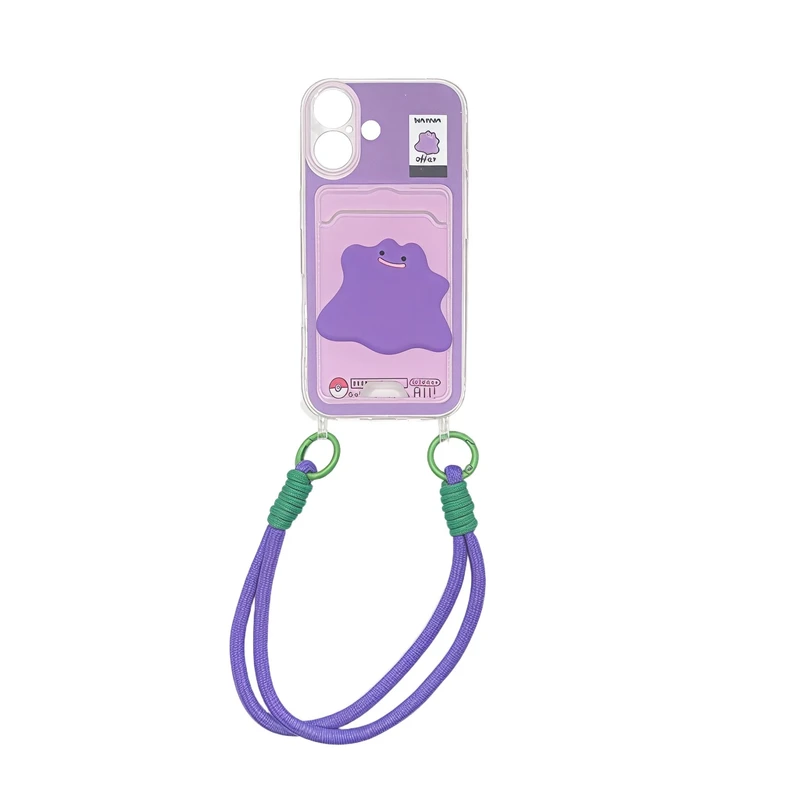 کاور مدل پوکی مون طرح عروسکی مناسب برای گوشی موبایل اپل IPhone 16 به همراه بندآویز