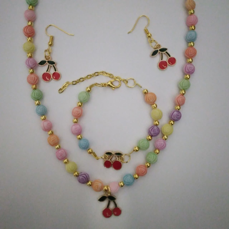 نیم ست دخترانه مدل m0265 طرح گیلاس