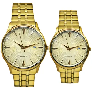 ست ساعت مچی عقربه ای زنانه و مردانه مدل کلاسیک خطی کد 06