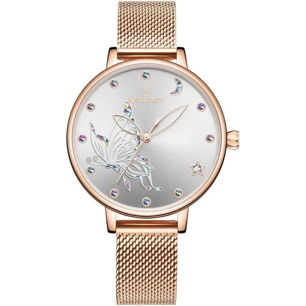 ساعت مچی عقربه ای زنانه نیوی فورس مدل NF5011 RGW -  - 2