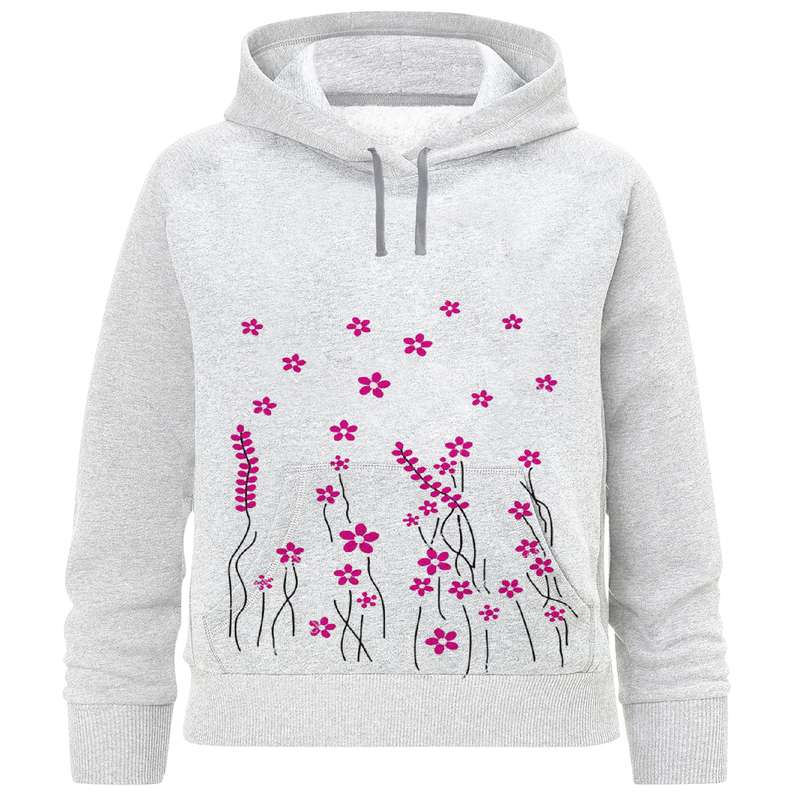 هودی دخترانه مدل شکوفه W186