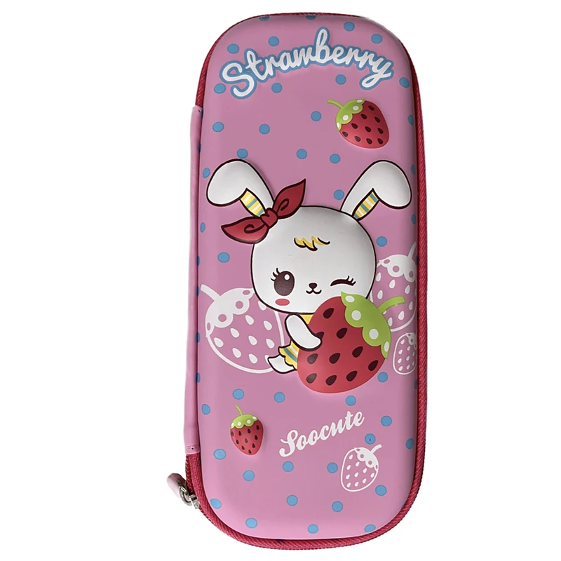 جامدادی مدل برجسته طرح خرگوش و توت فرنگی