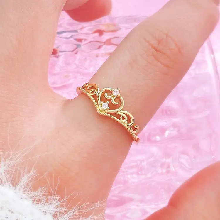 انگشتر دخترانه مدل Cr-gold