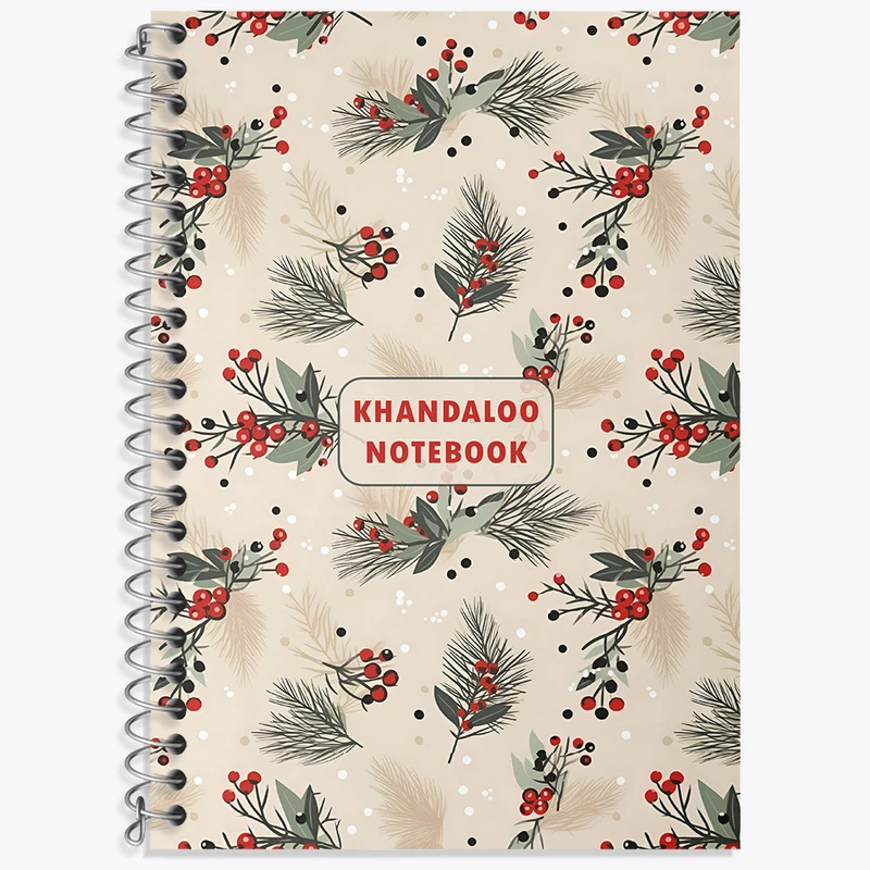 دفتر زبان 50 برگ خندالو مدل سه خط طرح کریسمس (Christmas) کد N5837